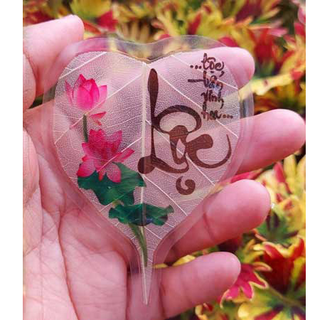 Lá Bồ Đề Ốp ĐT Hoa Sen- Lộc